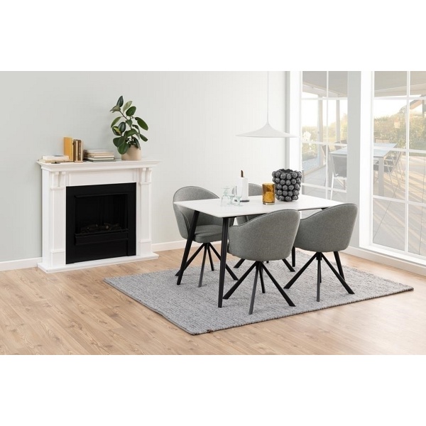 Stół Wicklow biały/czarny - ACTONA